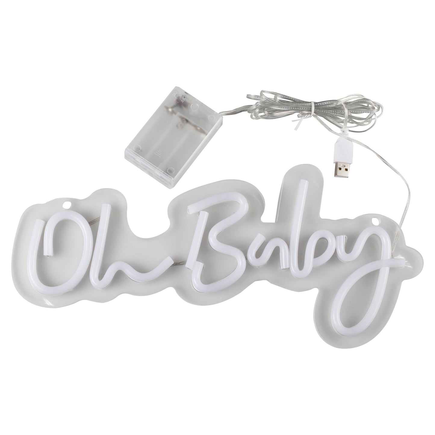 White Oh Baby Neon Sign- 4 Inner Pack