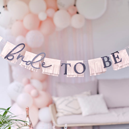 Bride To Be Hen Party Bunting with Tassel Garland- 5 Inner Pack