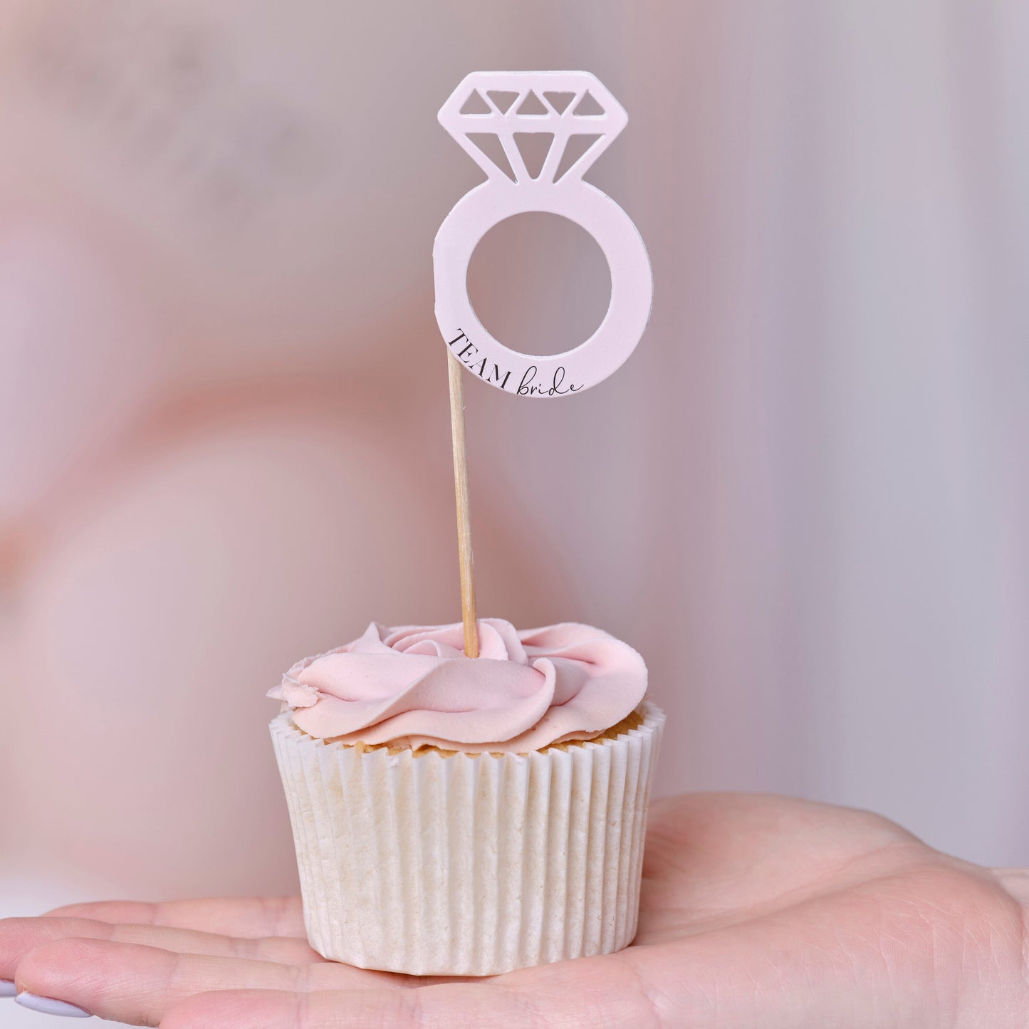 Team Bride Hen Party Ring Cupcake Toppers- 5 Inner Pack