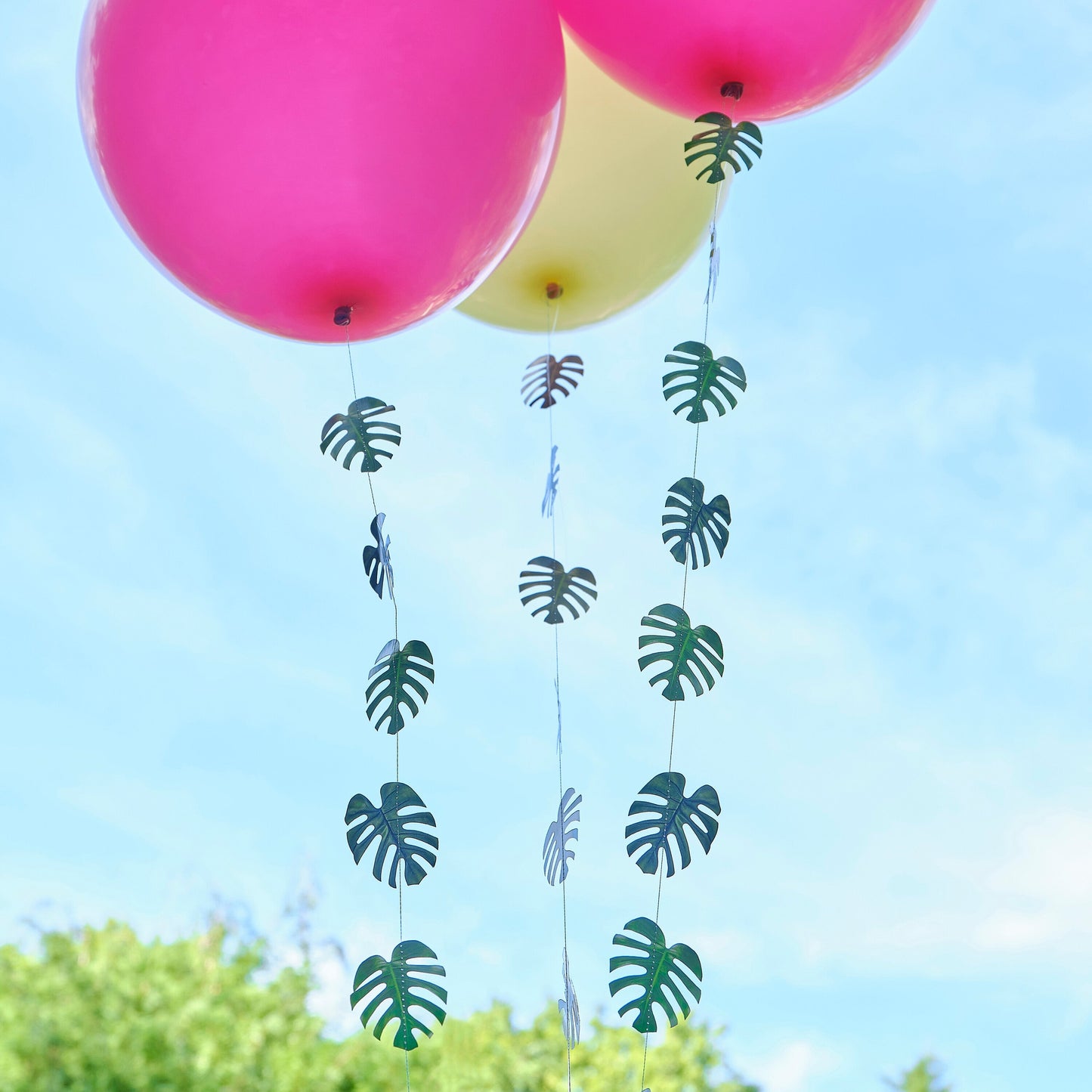 Palm Leaf Hawaiian Tiki Balloon Tails Decoration- 5 Inner Pack