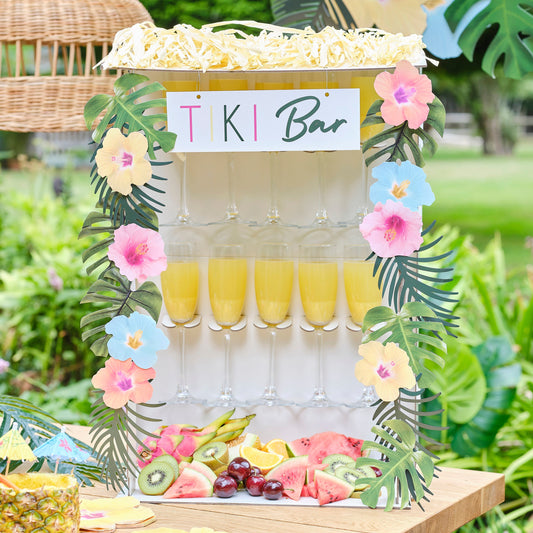 Hawaiian Tiki Bar Drinks Stand with Grazing Board- 5 Inner Pack