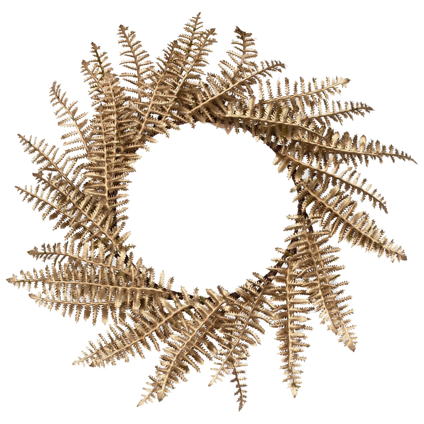 Gold Fern Wreath Christmas Table Place Mats- 5 Inner Pack