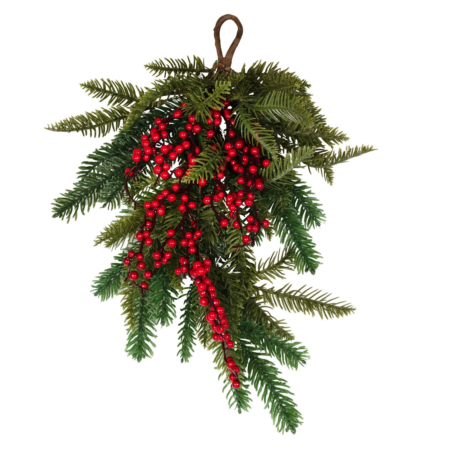 Foliage Christmas Door Swag with Berries- 6 Inner Pack