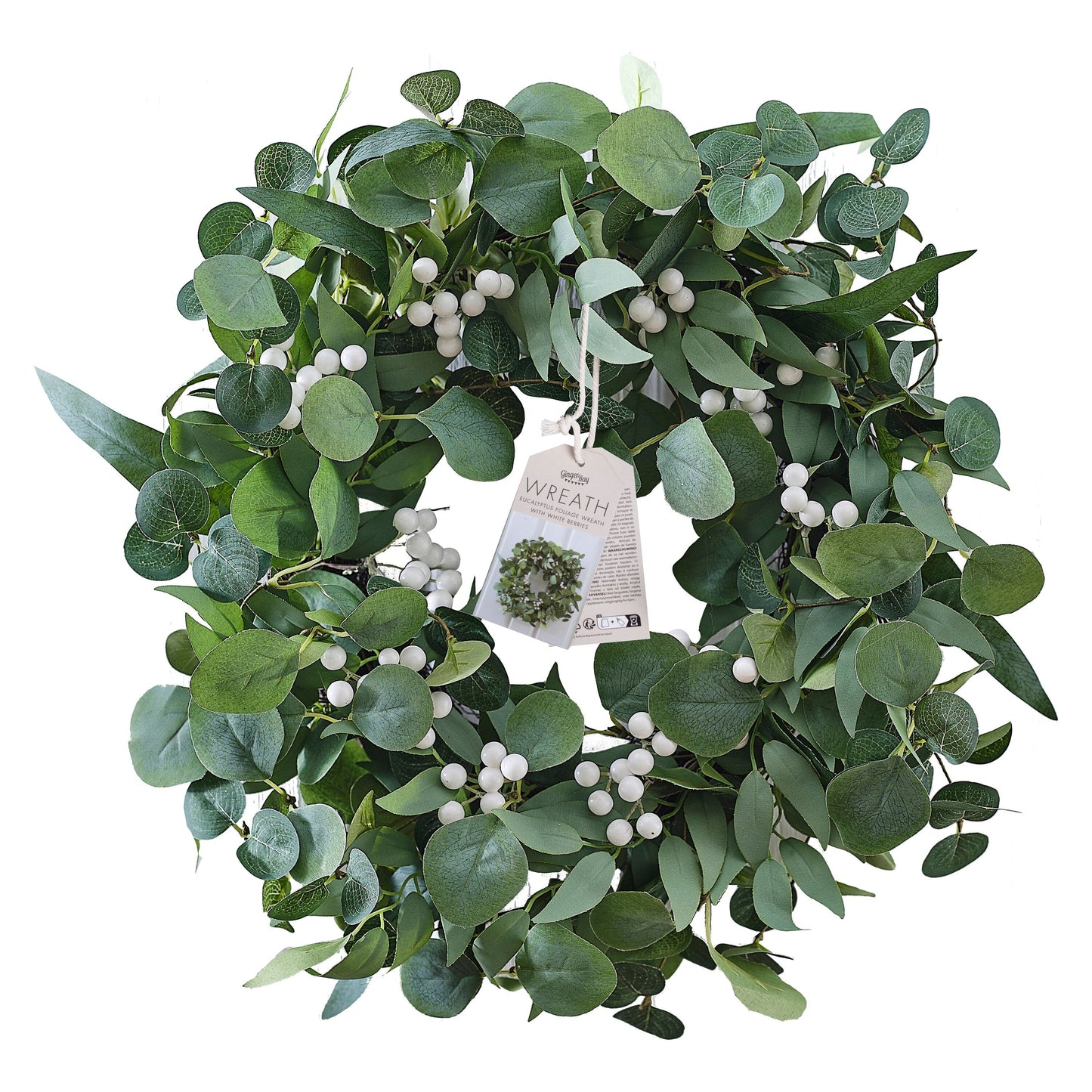 Eucalyptus and White Berries Christmas Door Wreath- 5 Inner Pack