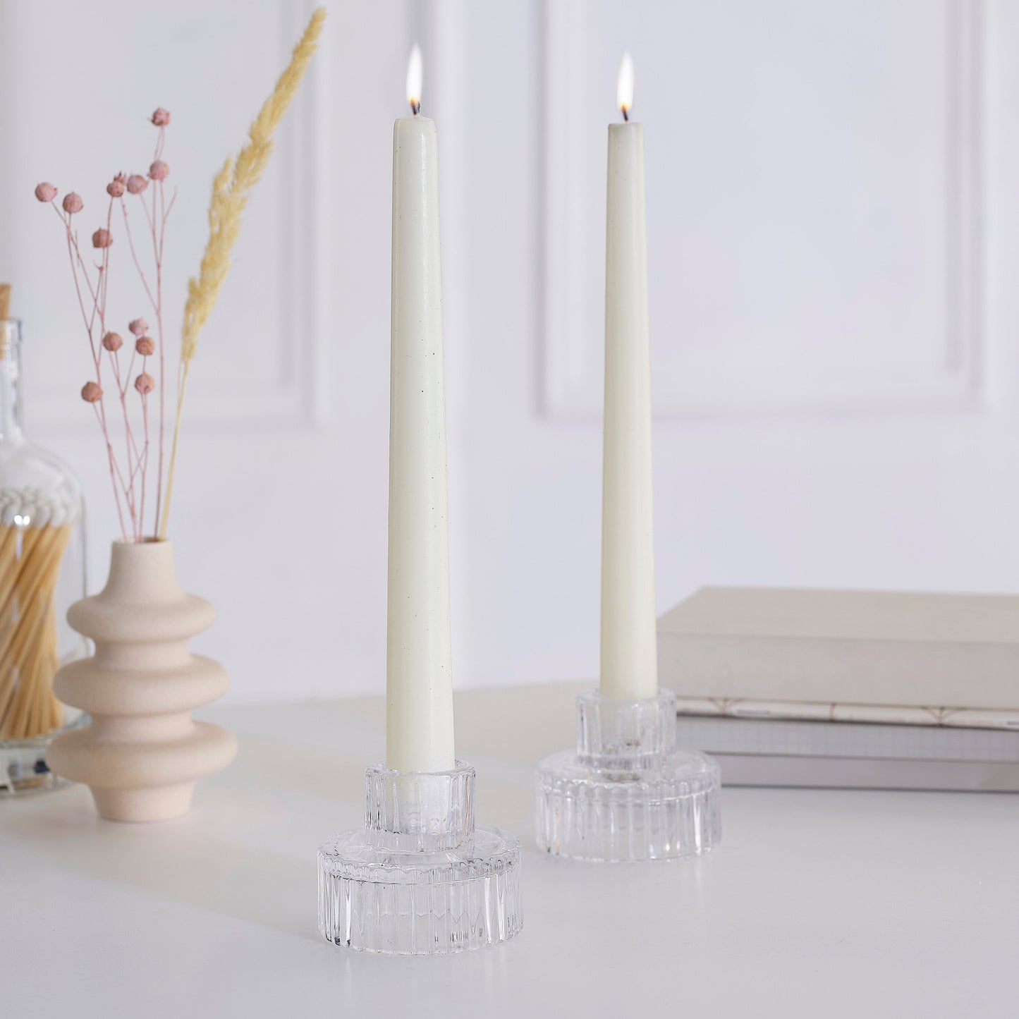 Clear Glass Candle Holders- 5 Inner Pack