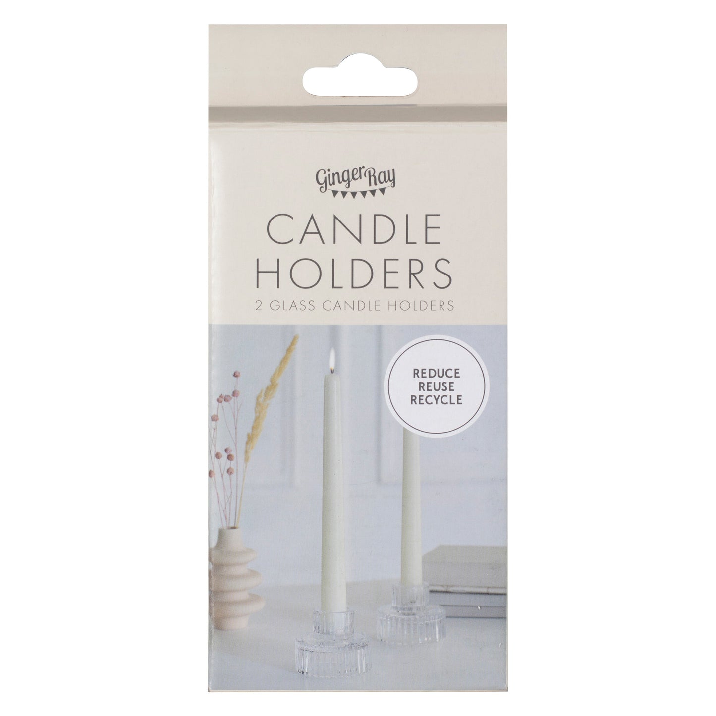 Clear Glass Candle Holders- 5 Inner Pack