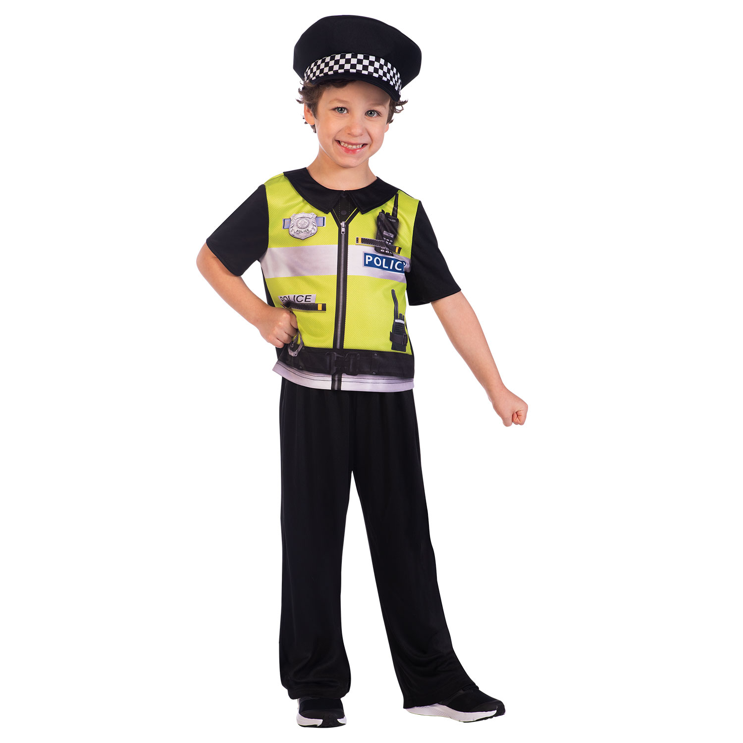 Police Officer Sustainable Costume - Age 6-8 Years - 1 PC : Amscan