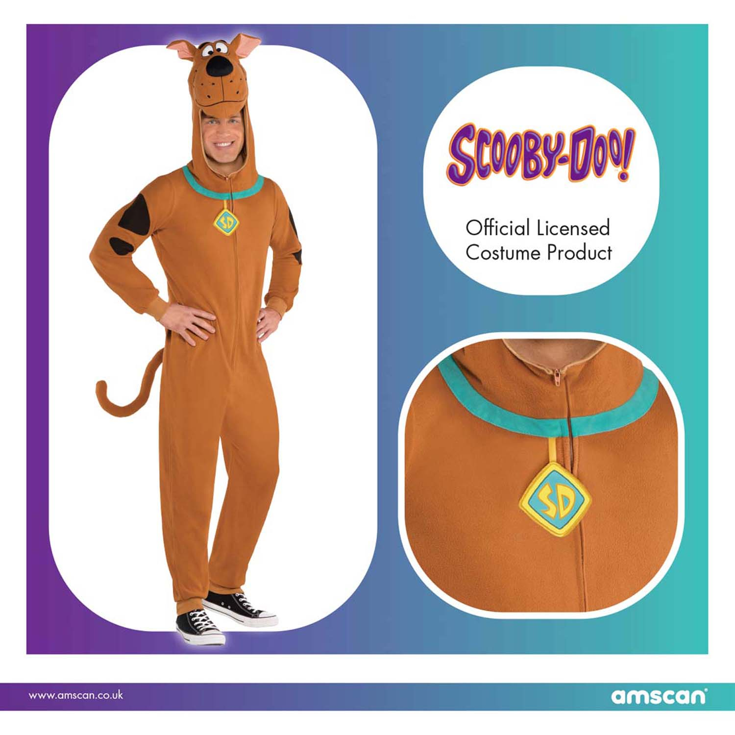 Amscan Shaggy Scooby Doo Halloween Mens Fancy Dress Costume Size M