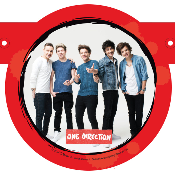 1D - One Direction Happy Birthday Letter Banner 1.7m x 11cm - 6 PKG ...