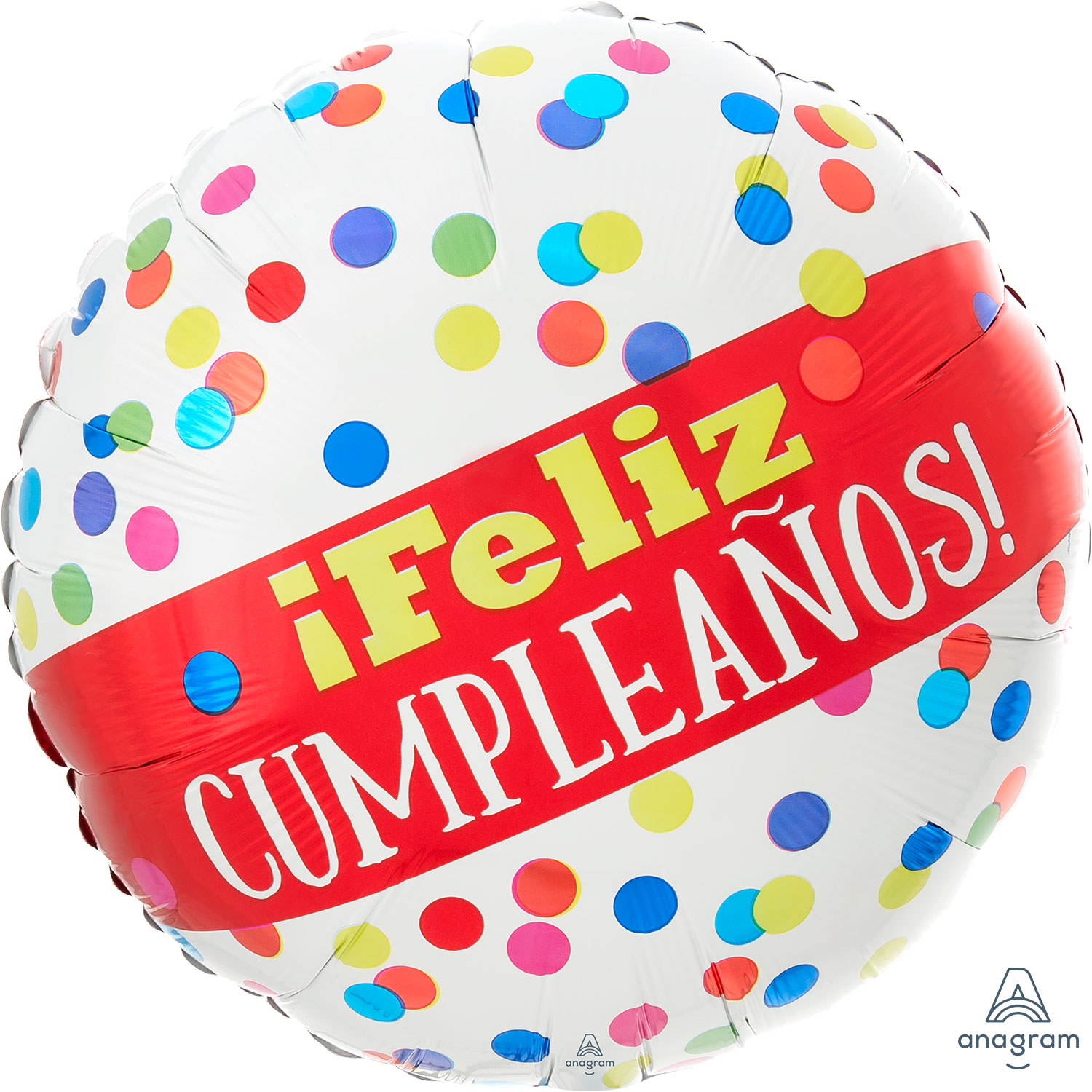 Feliz Cumpleaños Primary Dots Standard Foil Balloons S40 - 5 PC ...