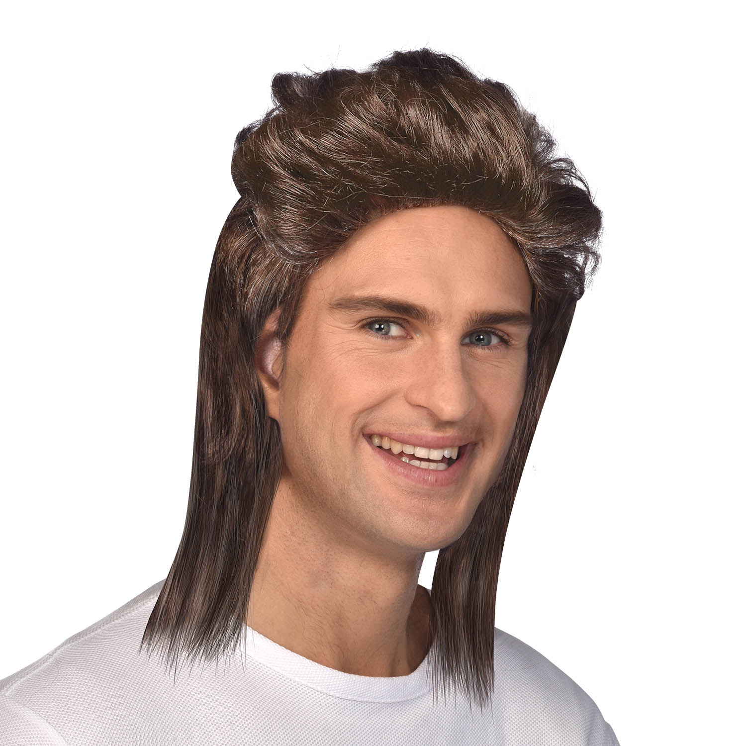 Brown Mullet Wigs - 6 PC : Amscan International