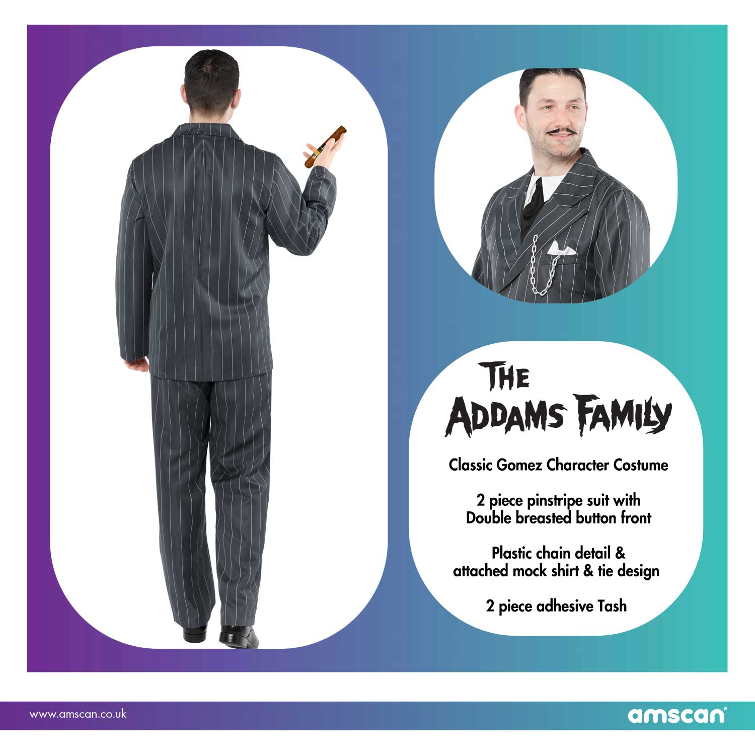 Mens Double Breasted Gomez Addams