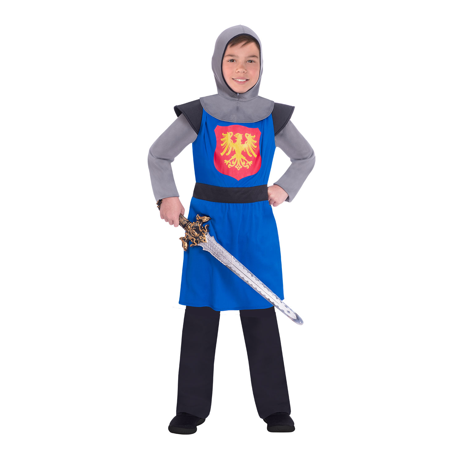 Medieval Knight Blue Costume - Age 10-12 Years - 1 PC : Amscan ...