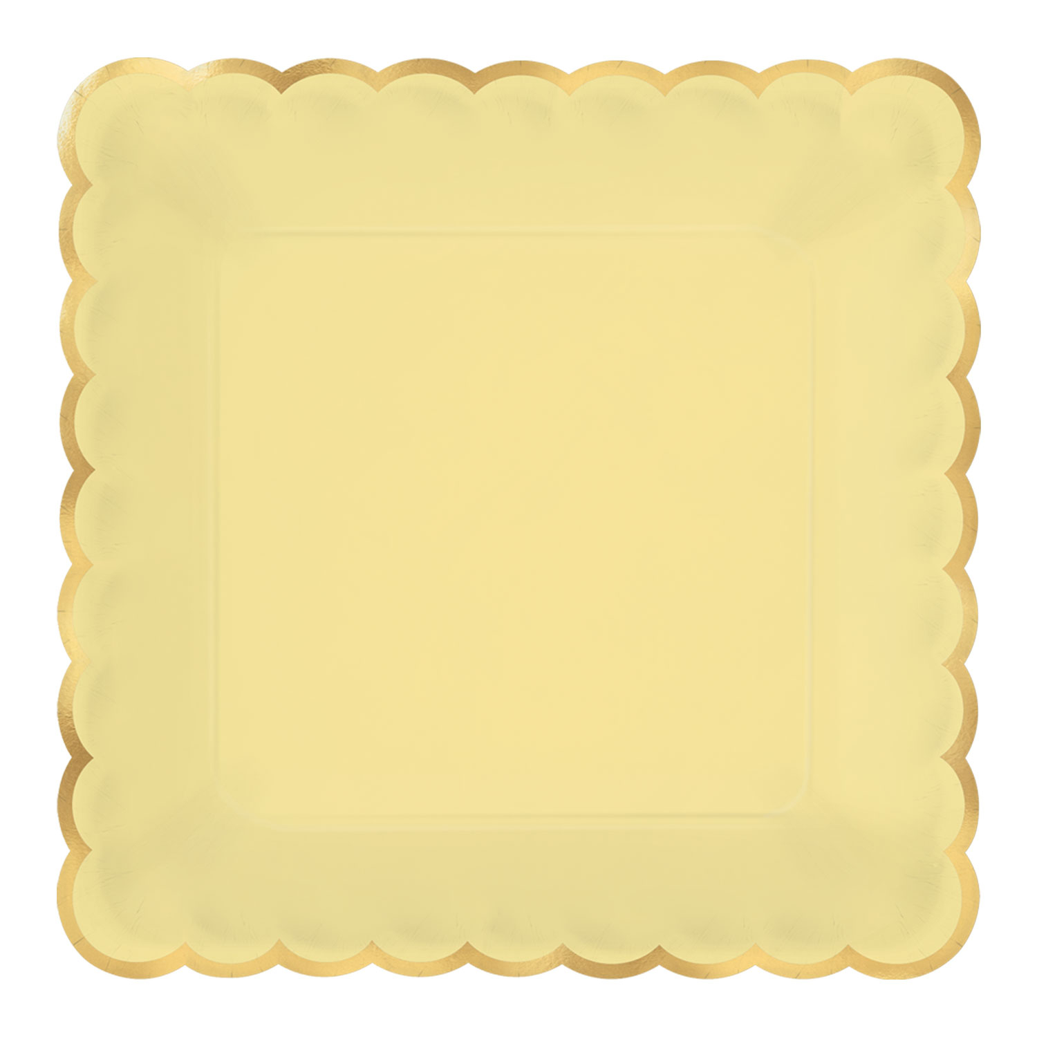 pastel yellow paper plates
