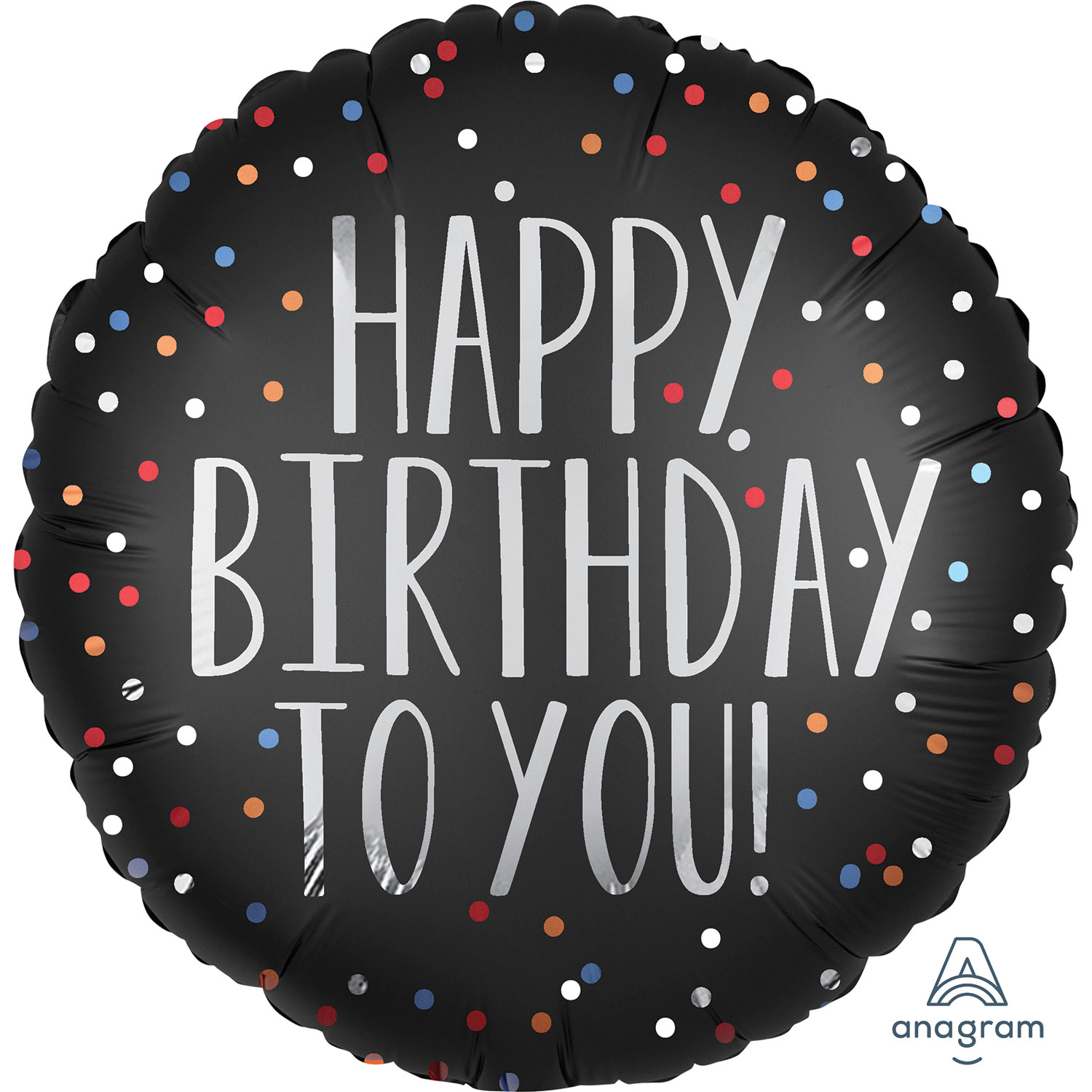 Happy Birthday To You Satin Dots Standard Xl Foil Balloons S40 5 Pc Amscan International 4814