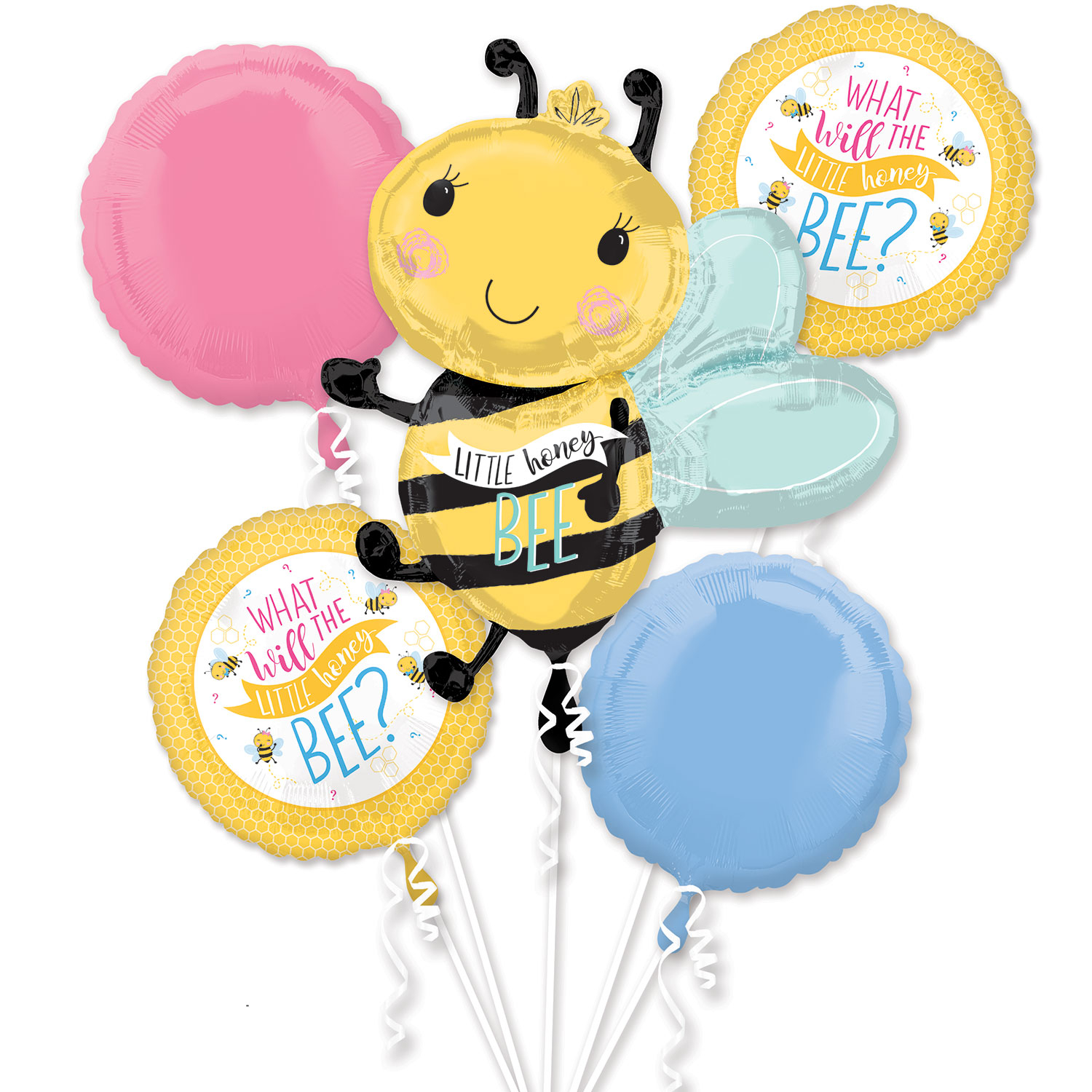 Gender Reveal What Will It Bee He She Baby Shower Party Foil Balloon