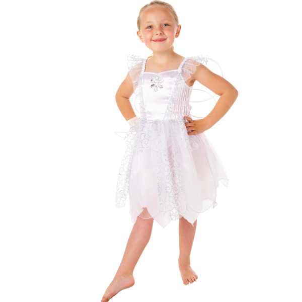 Girls White Fairy Costume - Age 1-3 Years - 1 PC : Amscan International