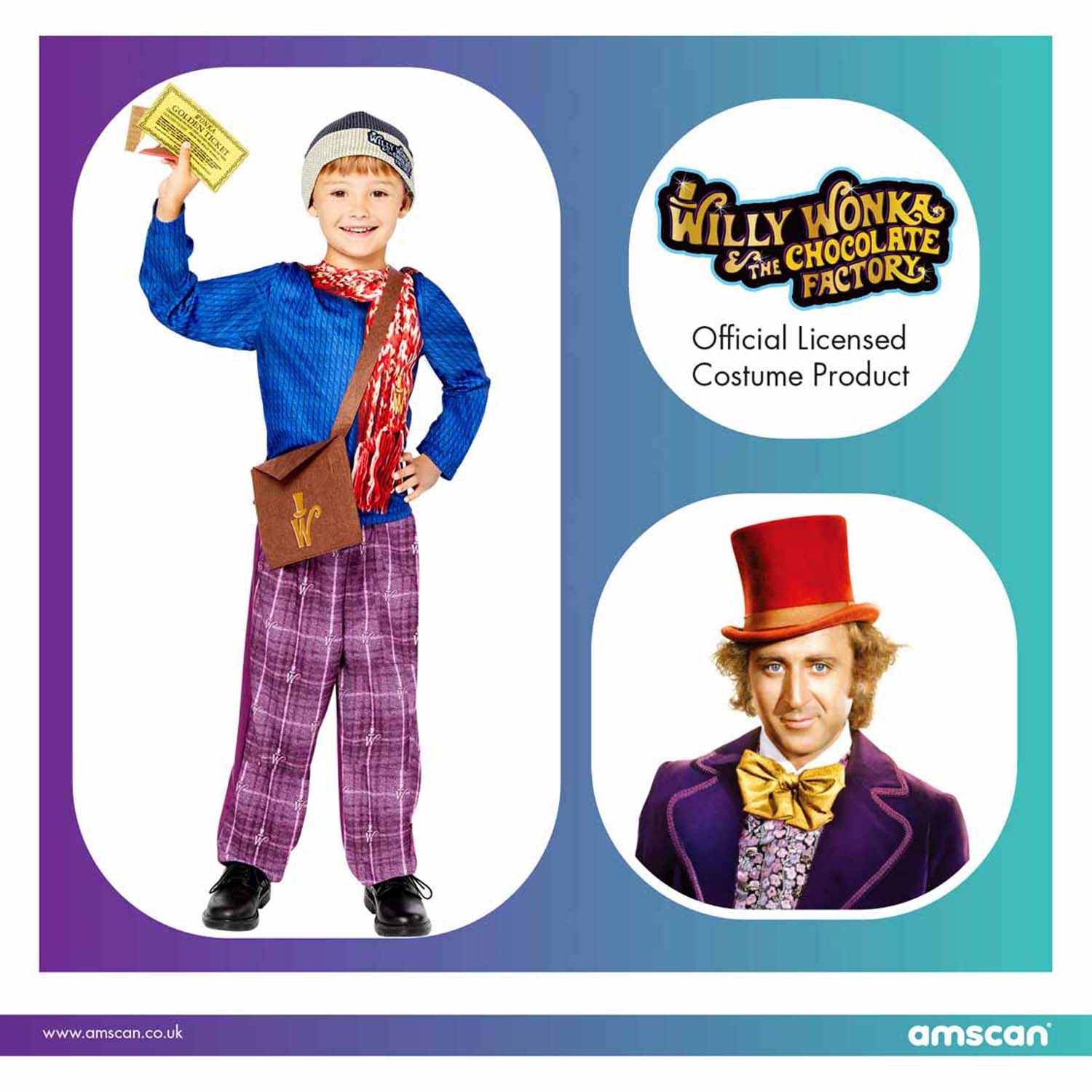 Charlie Bucket Costume - Age 4-6 Years - 1 PC : Amscan International