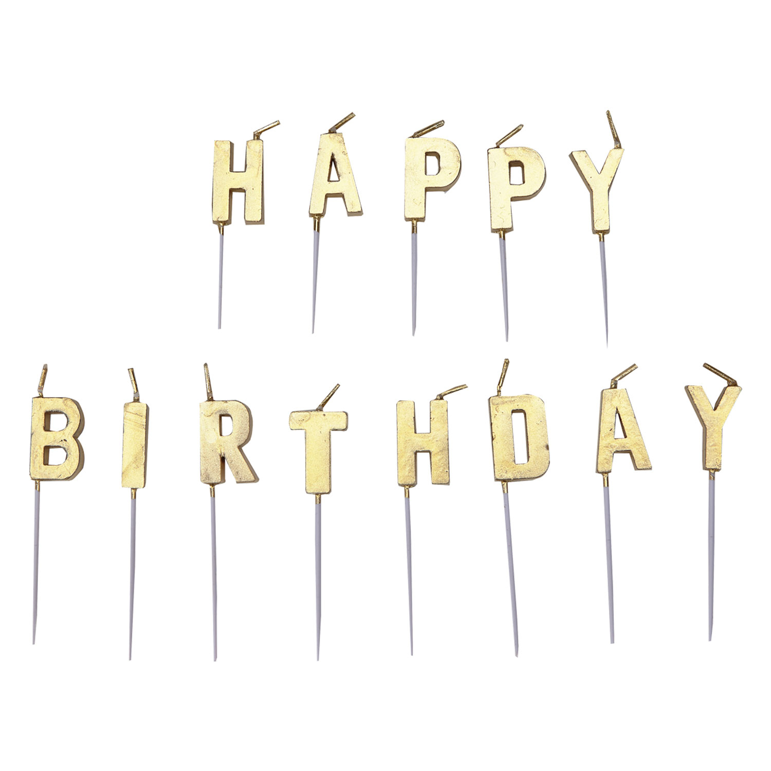 Gold Happy Birthday Pick Candles - 6 PKG/13 : Amscan International