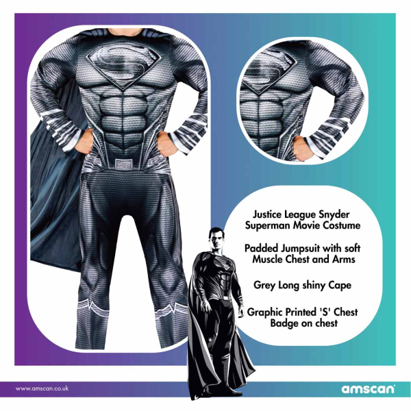 Boys Superman Muscle Costume - Justice League Part 1