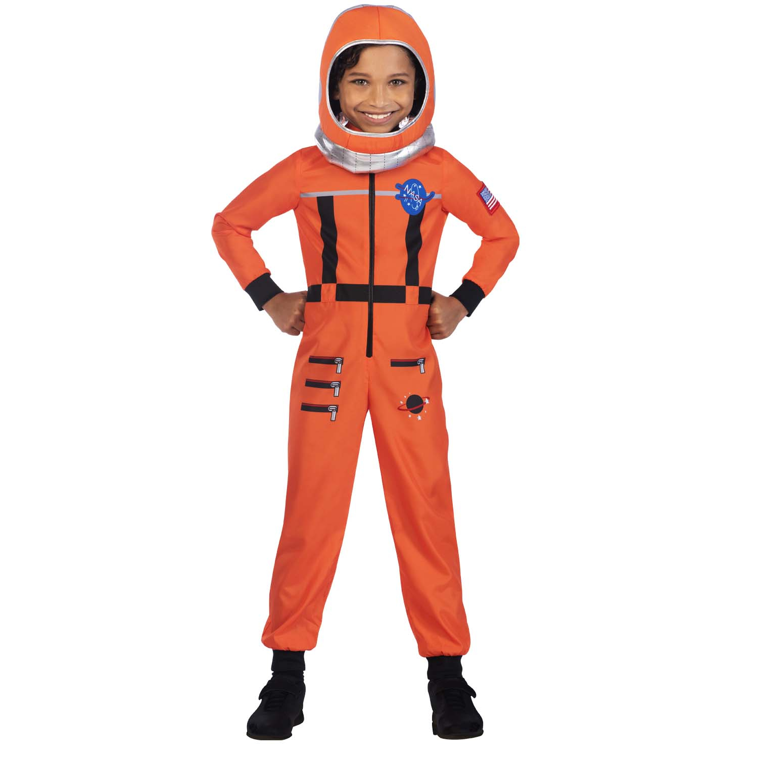 Space Suit Orange Costume - Age 8-10 Years - 1 PC : Amscan International