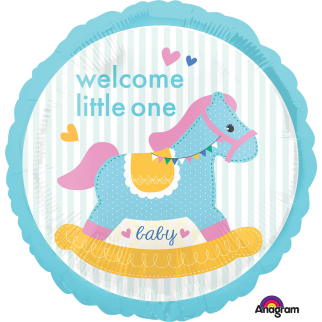 Baby Shower Rocking Horse Standard Hx Foil Balloons S40 5 Pc