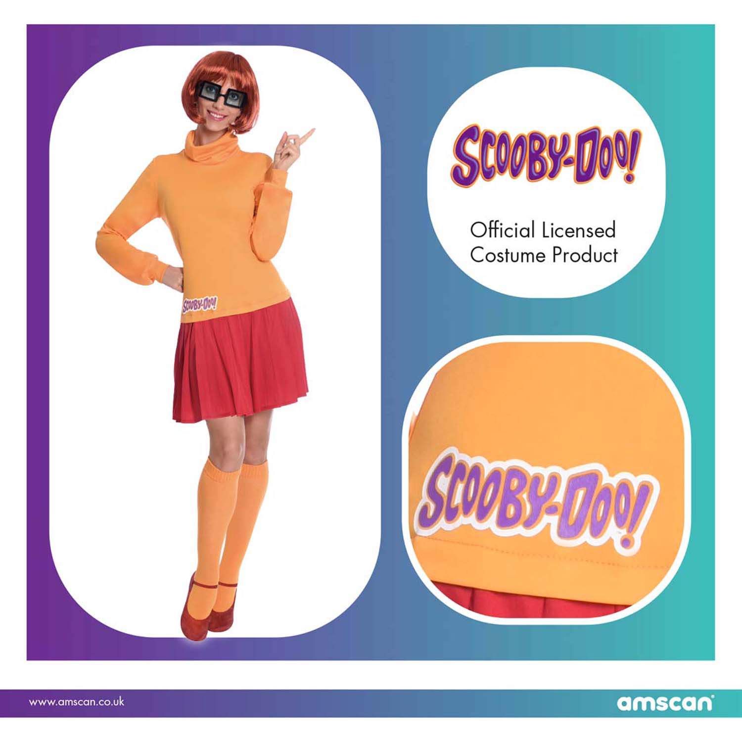 Velma costume for girls - Official Scooby Doo
